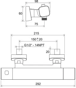 TD F 033.00/150 Термостатичний змішувач для душу 10 №1