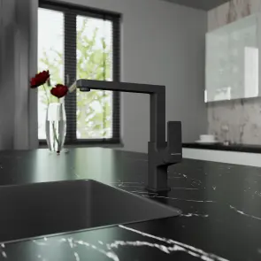 СUBE Kitchen змішувач для кухні Black Matt №2