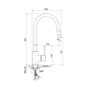 Kitchen Light Pro змішувач для кухні, chrome-black №4
