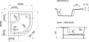 Піддон SABINA 80 LA №3