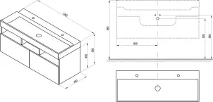 SD- 1200 Natural Тумба Білий/Білий №3