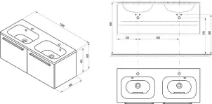 SD- 1200 Chrome Тумба Білий/Білий №3