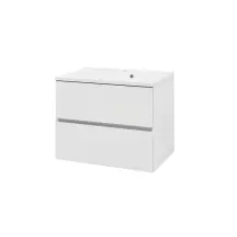 Тумба консольна NEON CUBE 700 (біла) з умивальником GLR 70