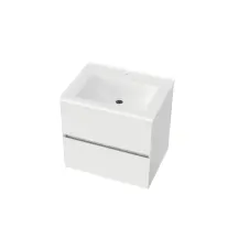 Тумба консольна NEON CUBE 600 (біла) з умивальником GLR 60