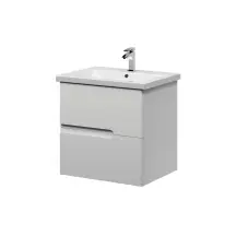 Тумба консольна GRACE 600 (білий глянець) з умивальником