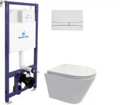 Інсталяція Koller Pool Dune 1200SL + Integro Cosmo White панель змиву + підвісний унітаз Orion