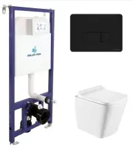 Інсталяція Koller Pool Dune 1200SL + Orion Cosmo Black matt панель змиву + підвісний унітаз Trend