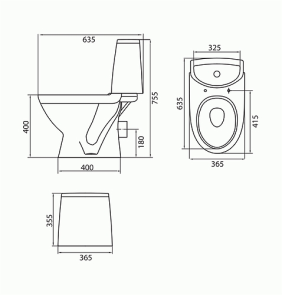 Runa Компакт підлоговий, горизонтальний, 3/6л, сидіння Duroplast Soft Close №3