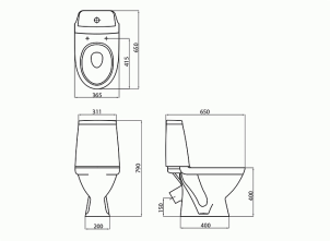 Modo Компакт підлоговий, косий, 3/6л, сидіння Duroplast Soft Close №3