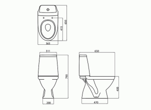 Modo Компакт підлоговий, вертикальний, 3/6л, сидіння Duroplast Soft Close №4
