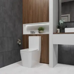 KVADRO SMART комплект : унітаз підлоговий з сидінням Soft-close + бачок (змив Торнадо) №3