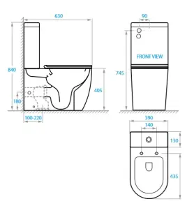 ROUND SMART комплект : унітаз підлоговий з сидінням Soft-close + бачок, змив Tornado №4