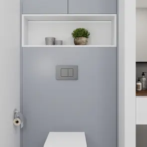 CUBE M панель змиву polished aluminum №2