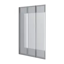 Шторка на ванну трьохелементна Style 1000х1500мм (left) chrome, скло 4мм clear