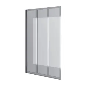 Шторка на ванну трьохелементна Style 1000х1500мм (left) chrome, скло 4мм clear №1