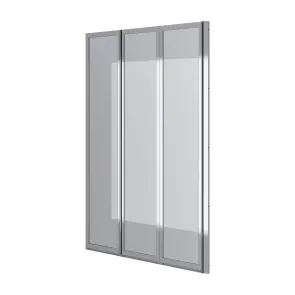 Шторка на ванну трьохелементна Style 1000х1500мм (right) chrome, скло 4мм clear №1