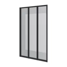 Шторка на ванну трьохелементна Style 1000х1500мм (left) black matt, скло 4мм clear