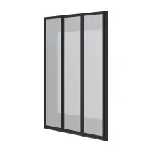 Шторка на ванну трьохелементна Style 1000х1500мм (right) black matt, скло 4мм clear
