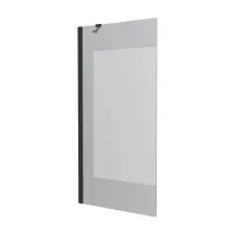 Шторка на ванну одноелементна Proxima 800х1500мм black matt, скло 8мм clear