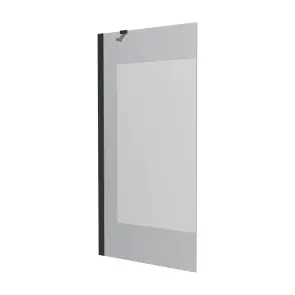 Шторка на ванну одноелементна Proxima 800х1500мм black matt, скло 8мм clear №1