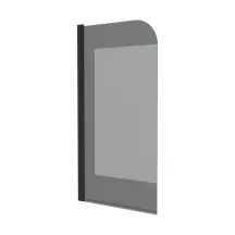 Шторка на ванну одноелементна Dakota 800х1400мм black matt, скло 6мм europe grey