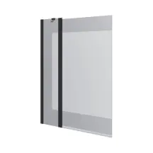 Шторка на ванну двоелементна Dakota 1100х1400мм black matt, скло 6мм clear