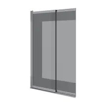 Шторка на ванну двоелементна Style 1000х1500мм chrome, скло 6мм europe grey