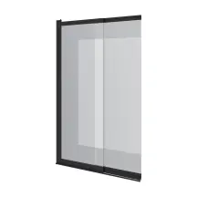 Шторка на ванну двоелементна Style 1000х1500мм black matt, скло 6мм clear