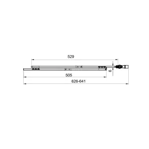 Шторка на ванну двоелементна Style 1000х1500мм black matt, скло 6мм clear №5