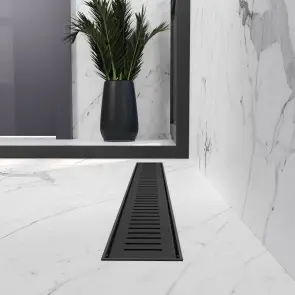 Трап лінійний AQUA 70cм та решіткою Line mattblack №3