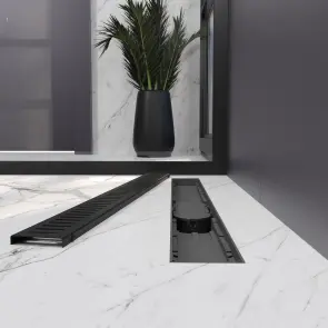 Трап лінійний AQUA 70cм та решіткою Line mattblack №5