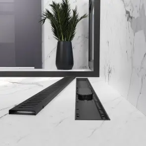 Трап лінійний AQUA 80cм та решіткою Line mattblack №4