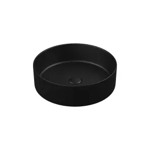 Round Arc умивальник на стільницю 355х355 мм, чорний матовий №1