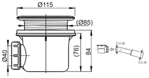 Сифон RAVAK BASIC-90 №2