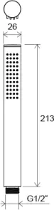 957.00 Лійка ручного душу Chrome №3