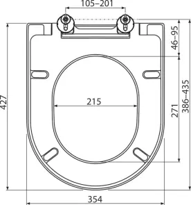 WC Сидіння з кришкою Uni Chrome 02A white №3