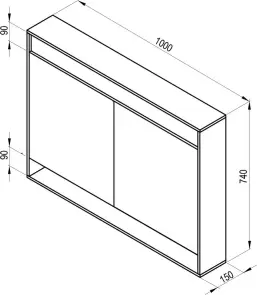 Дзеркало Step 1000 Білий №3