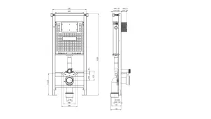 Система інсталяції для підвісного унітазу Alcora ST1200 №2