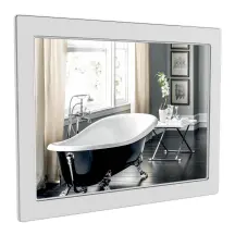 Зеркало Беатриче 100 Белый Патина Хром, Аква Родос