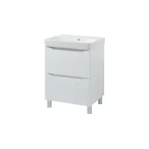 Шкафчик с умывальником 60 Smile Square White matt SM-60 НБ+500.229.01.1 Air-Line