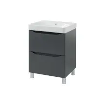 Шкафчик с умывальником 60 Smile Square Grey matt SM-60 НС+500.229.01.1 Air-Line