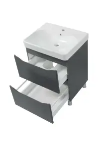Шафка з умивальником 60 Smile Square Grey matt SM-60 НС+500.229.01.1 Air-Line №2