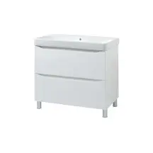 Шкафчик с умывальником 75 Smile Square White matt SM-75 НБ+500.249.01.1 Air-Line