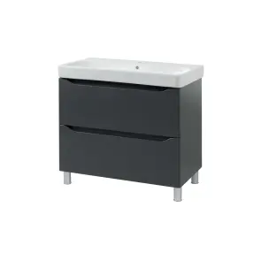 Шафка з умивальником 75 Smile Square Grey matt SM-75 НС+500.249.01.1 Air-Line №1