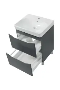 Шафка з умивальником 75 Smile Square Grey matt SM-75 НС+500.249.01.1 Air-Line №2
