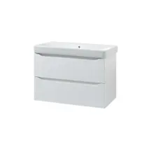 Шкафчик с умывальником 90 Smile Square White matt SM-90 ПБ+500.251.01.1 Air-Line