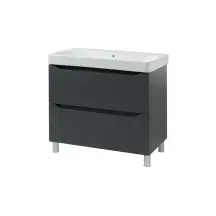 Шкафчик с умывальником 90 Smile Square Grey matt SM-90 НС+500.251.01.1 Air-Line