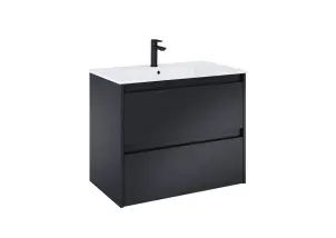 Шафка з умивальником Alpine Unik 800 Black matt A852014532 Roca №1