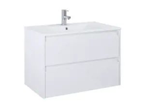 Шафка з умивальником Claudia 800 White matt A857795529+A3272A4000 Roca №1