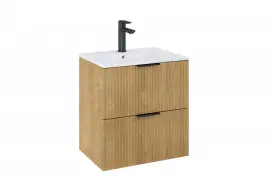Шкафчик с умывальником Reef 600 Light Oak A857954464+A3272A3000 Roca